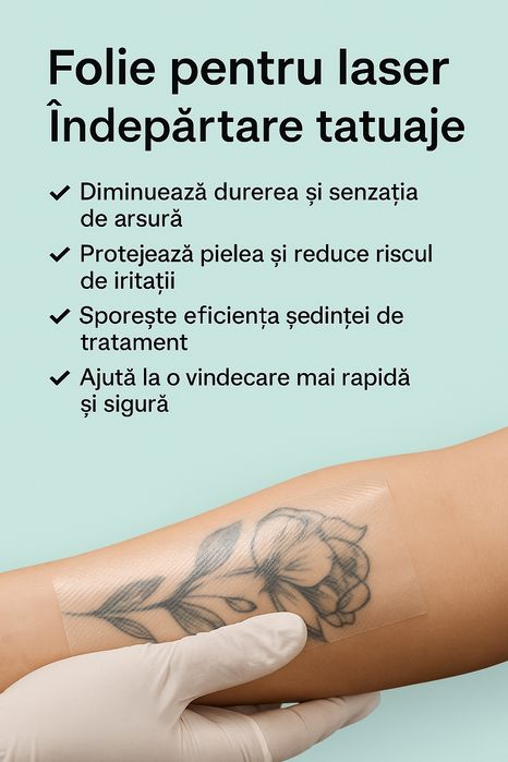 60 lei /500lei 10buc. Folia Magică pentru indepartat tatuaje cu laser