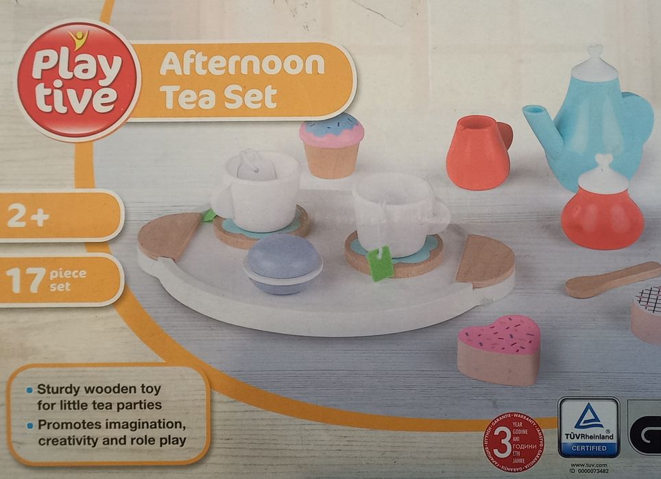 Детски комплект за чай Playtive - дърво