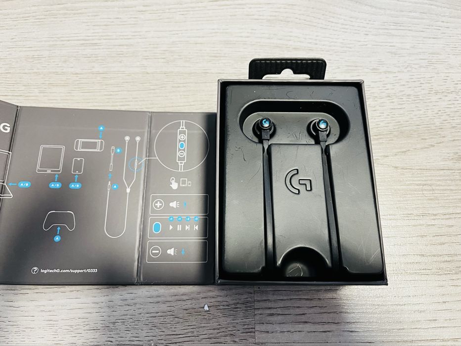 Logitech G333 Gaming Earphones, Black