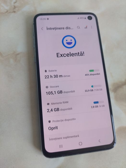 [S10e] Vând Samsung Galaxy S10 E de 128Gb [spart pe spate] //poze reale