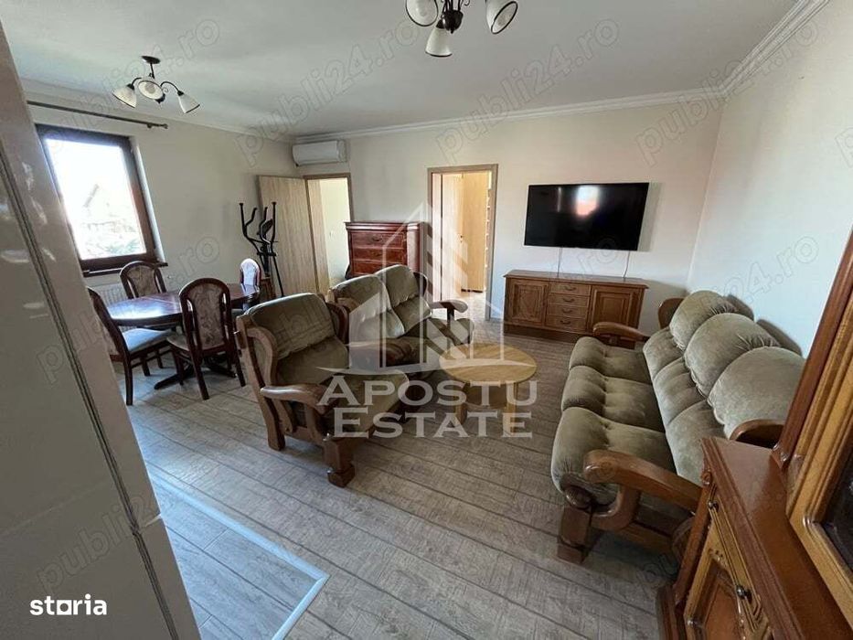 Apartament 3 camere , de inchiriat, centrala proprie , Giroc