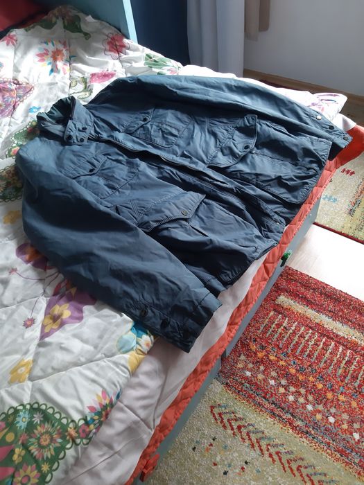 Geaca de iarna de barbat, cu multe buzunare, gri, marimea 48-50,