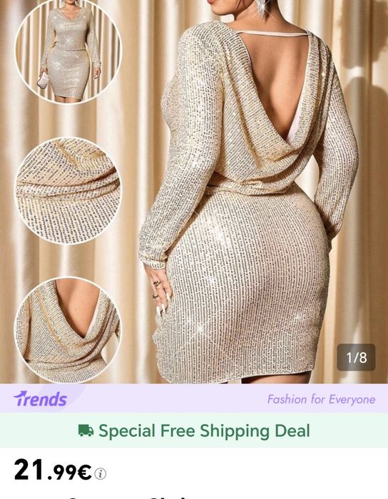 Парти рокля 0XL от Shein, нова
