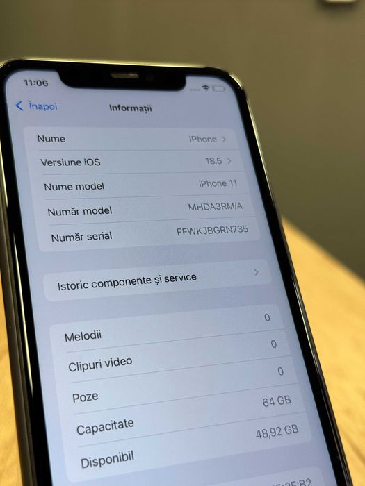 iPhone 11 64GB Black Negru 100% Baterie #3013