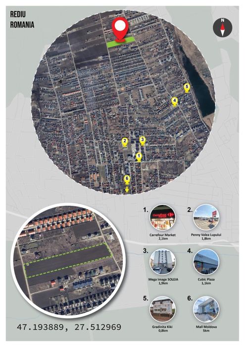 Teren intravilan de vanzare Rediu - Valea Lupului