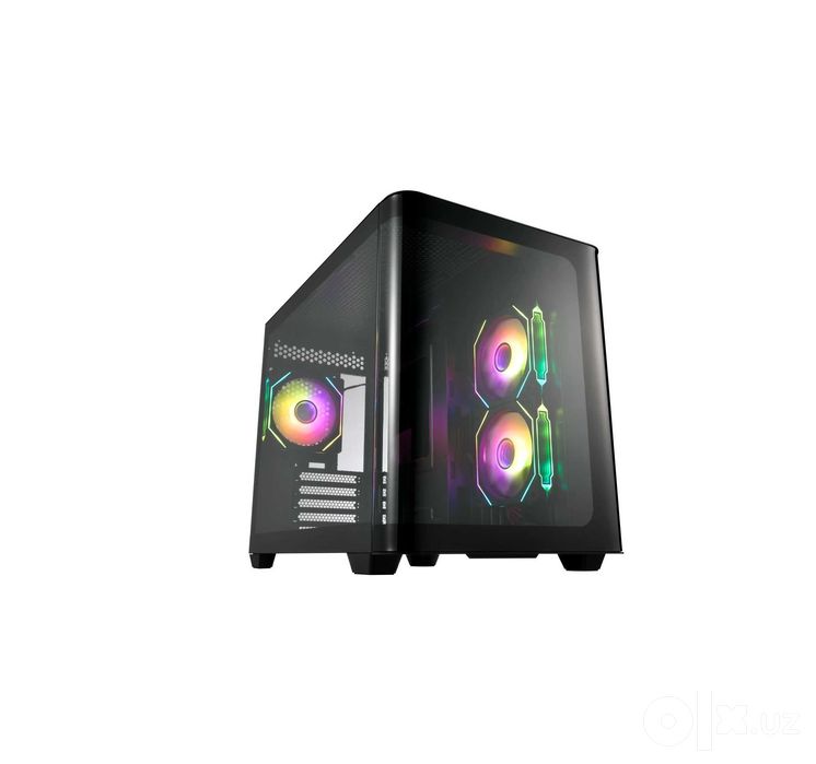 - Корпус FSP S380 Black (Micro-ATX / Панорамное закаленное стекло)