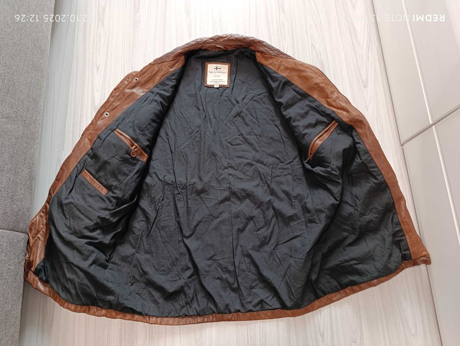Nils Sundström''оригинално мъжко кожено яке шуба ХЛ размер