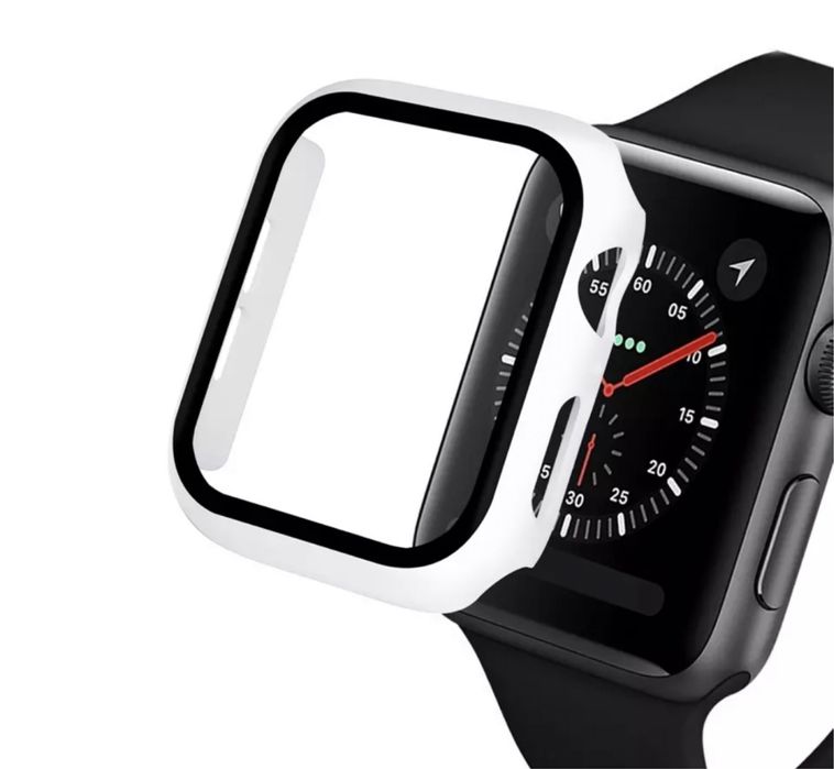 Husa Carcasa Safe Case Bumper Geam Plexiglass Ceas Apple Watch