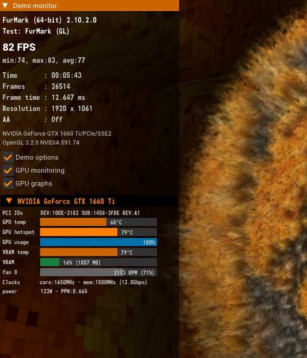 Видеокарта GIGABYTE GTX 1660 Ti 6GB OC GDDR6 192-bit Обслужена