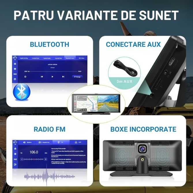 Navigatie Auto Multimedia Universarala, Carplay Display 7 | 10 inch