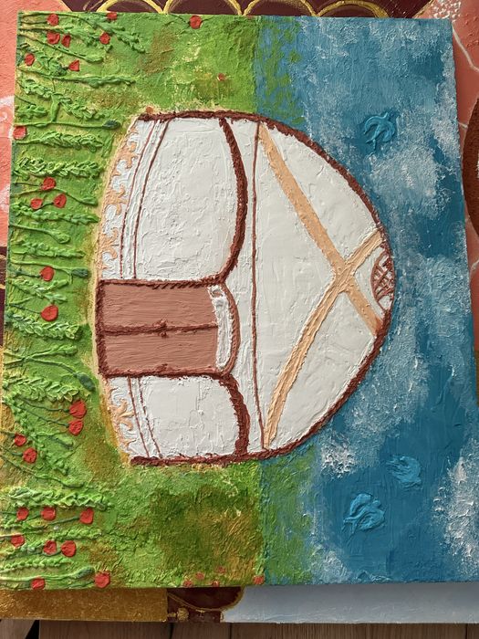 Картина текстурная Юрта