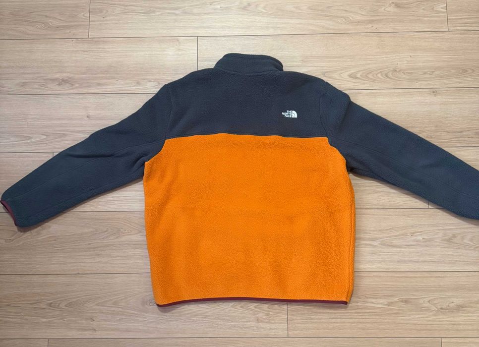 The North Face Yumiori Full-Zip Fleece Jacket in Agate Orange and Asphalt Grey
