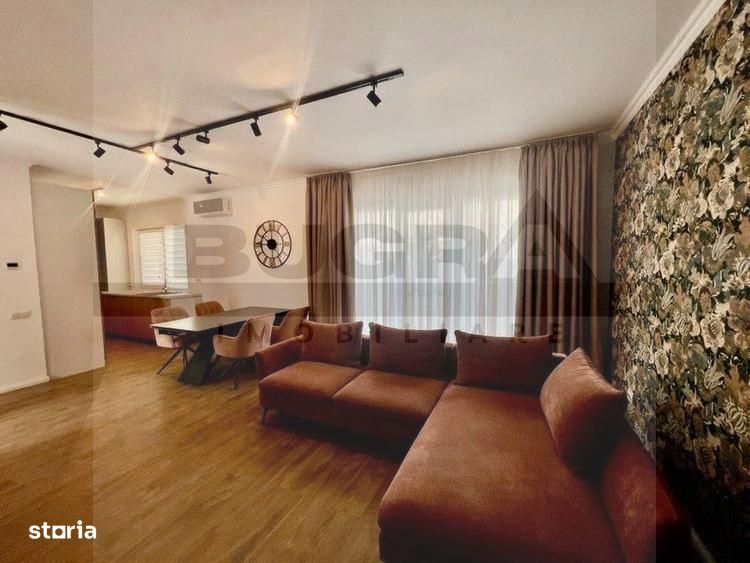 Duplex premium de 120mp , ansamblu de case privat, gradina, zona Terra