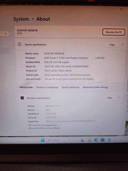 Гаранционен лаптоп Lenovo V15 G4 AMN