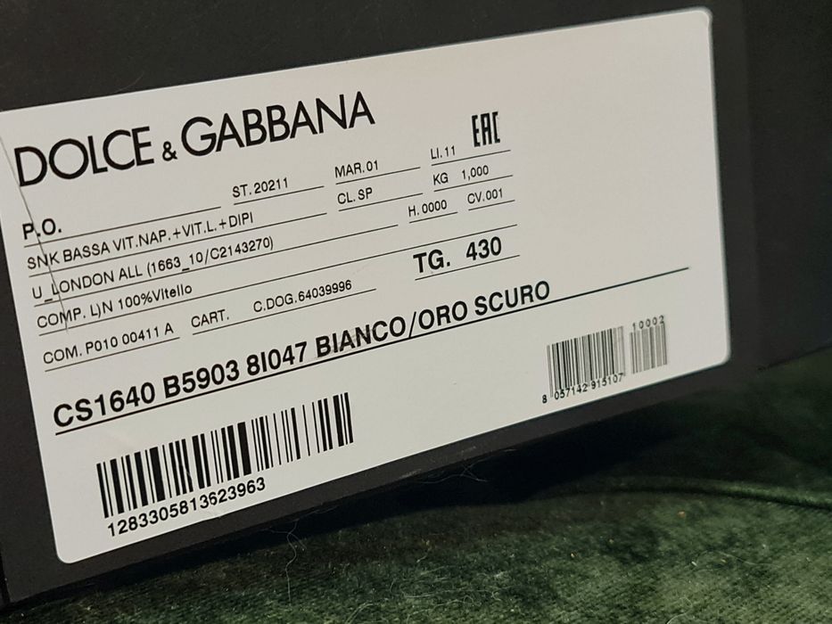 Sneakersi Dolce & Gabbana NOI Originali,Piele,marime 43! Cadoul Ideal
