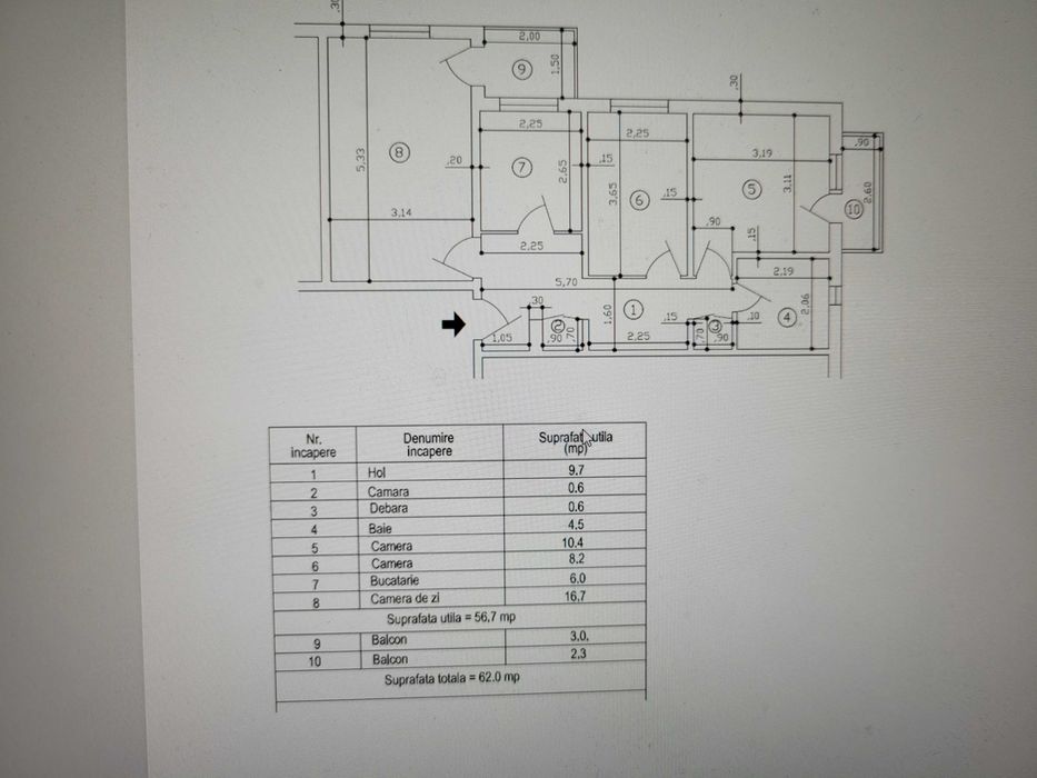 Apartament 3 camere Paltinis/Enachita Vacarescu Ploiesti