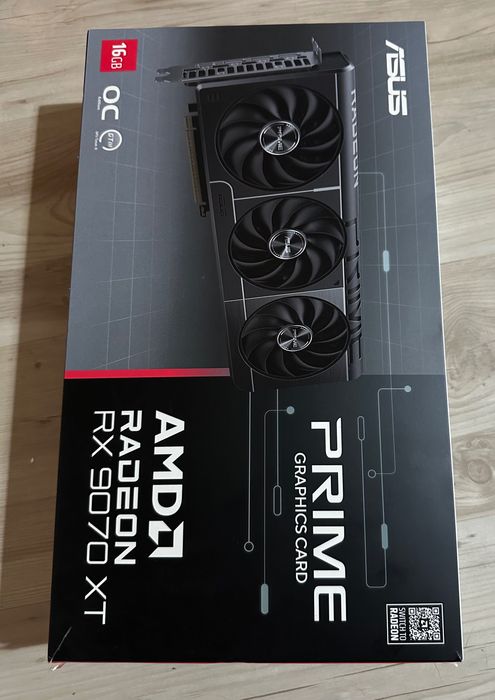 Placă video NOUĂ ASUS PRIME RX 9070 XT 16GB OC – Sigilată ||