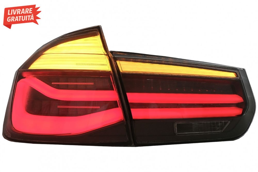 Stopuri LED M Look Black Line BMW Seria 3 F30 (2011-2019) LCI Design c