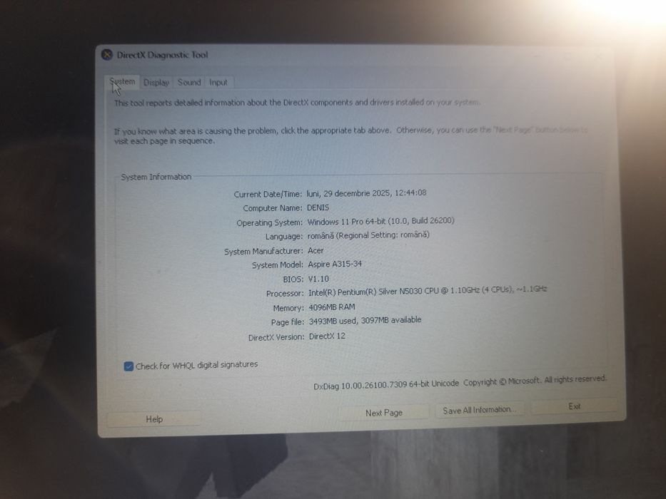 Acer aspire A315-35 cititi descrierea