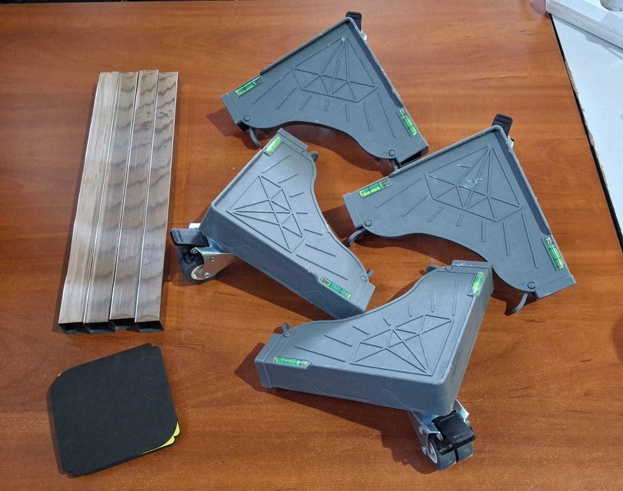 Suport mobil WBD WEIBIDA, 4 roti blocabile, 40-62 cm, gri