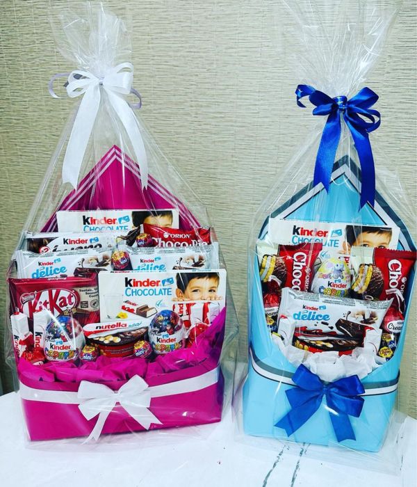 Сладкие букеты и корзины