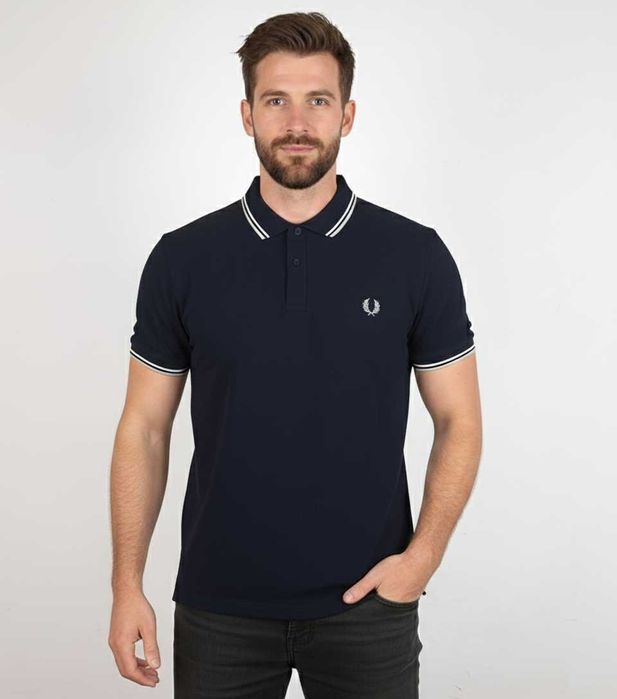 Fred Perry - Оригинална мъжка тениска с яка размер XL