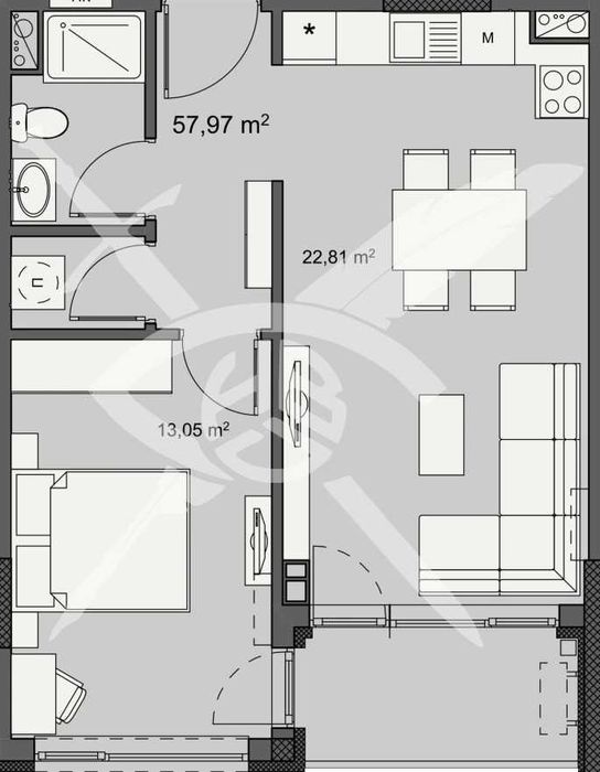 Двустаен - Изгрев