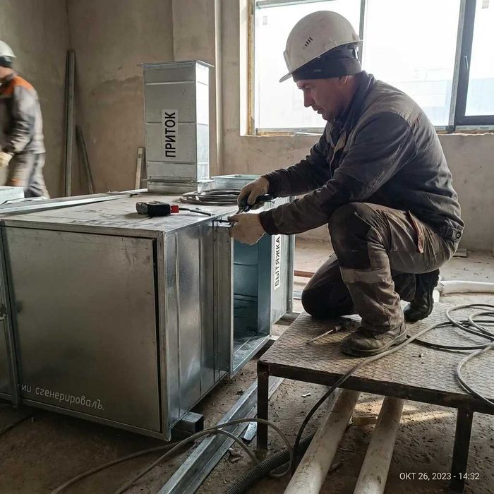 Услуги вентиляция и кондиционирование в Алматы установка вытяжки
