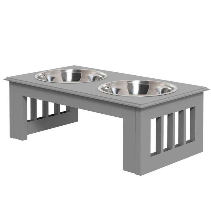 Станция за хранене на кучета PawHut, неплъзгаща се, 44x24x15 см