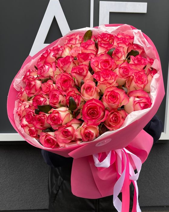 25 штук роза букет 60-70см