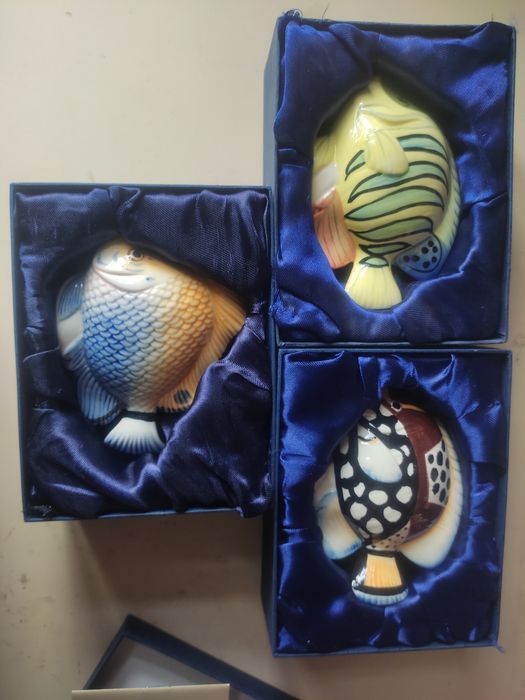 Фарфоровые статуэтки Рыбки набор 3 шт.