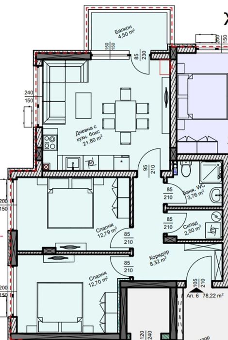 Продава се Тристаен апартамент в Велико Търново, Зона Б - 90 кв.м за 1043 €/кв.м - Снимка #5