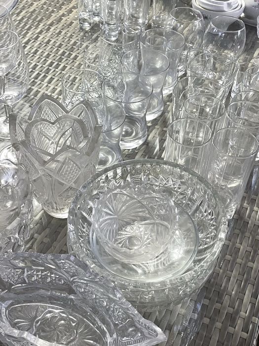 Винтажный сервиз + хрусталь — полный набор