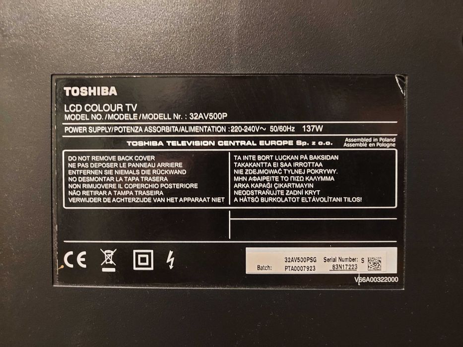 Televizor LCD Toshiba 32AV500, 81cm