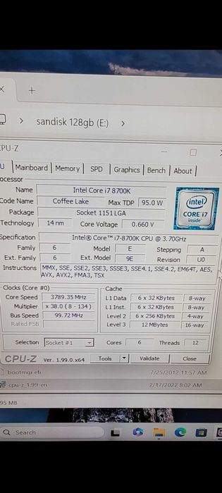 Procesor I7 8700k ,4.7 ghz , socket 1151