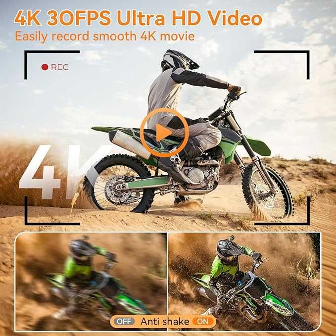 Цифрова камера 4K 48MP MaxMango с автофокус и 2.8'' въртящ се екран
