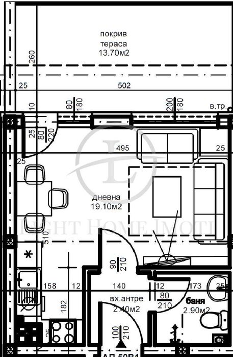Продава се Едностаен апартамент в Пловдив, Остромила - 49 кв.м за 1266 €/кв.м - Снимка #3