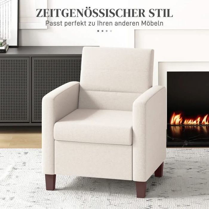 Тапициран фотьойл HOMCOM