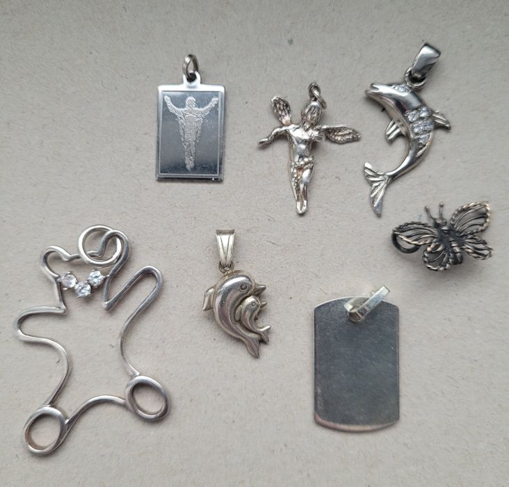 Lot 7  bijuterii pandantive argint 925