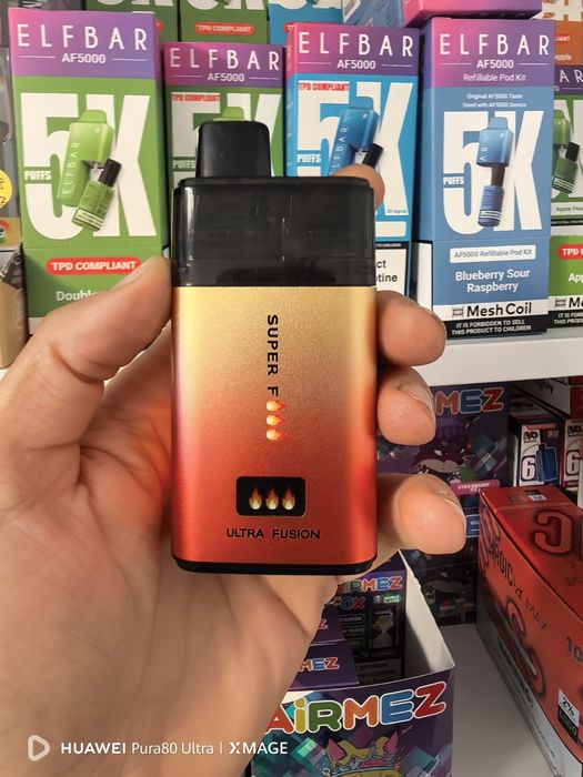 Vape 60.000 Puffs 2 Arome SuperFire Crystal Reincarcabil