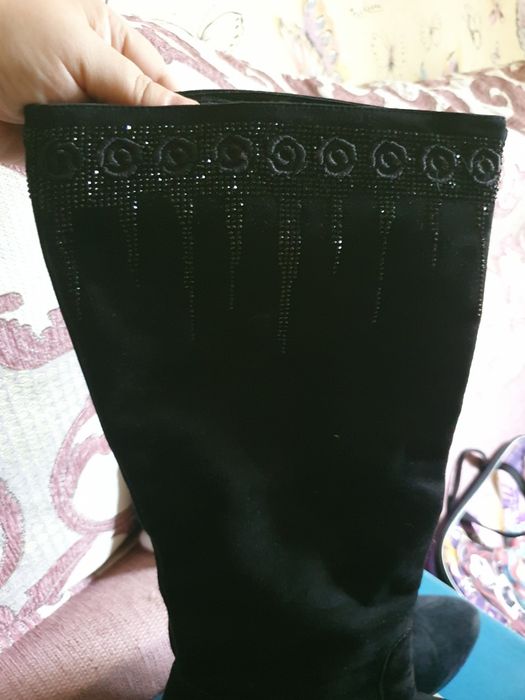 Женские сапоги, чёрные