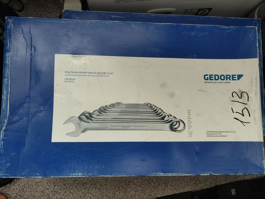 Набор дюймовых гаечных ключей Gedore, комбинированных 5/16-1.1/4"