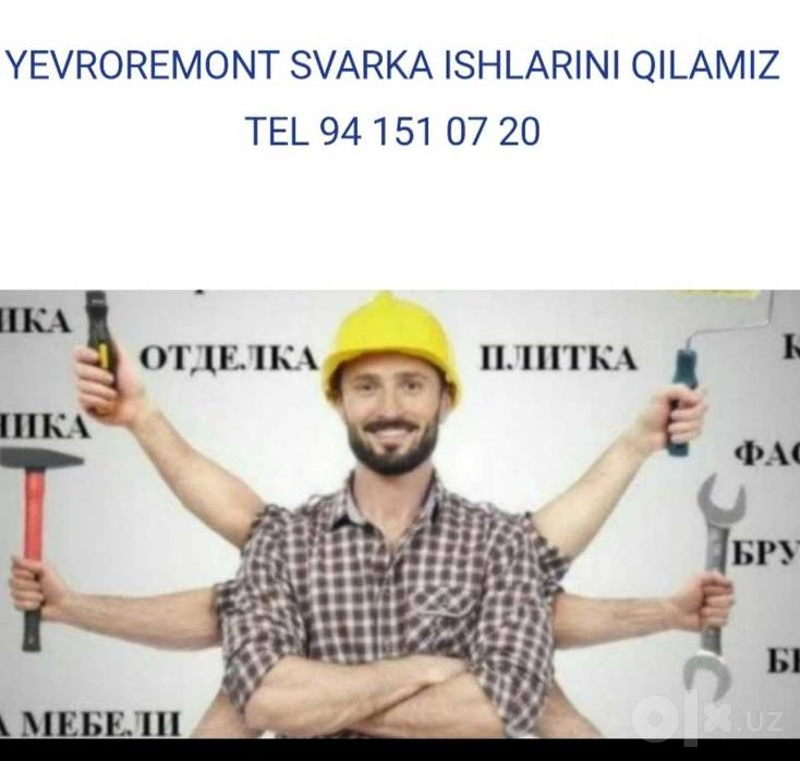Yevroremont svarka ishlarini qilamiz