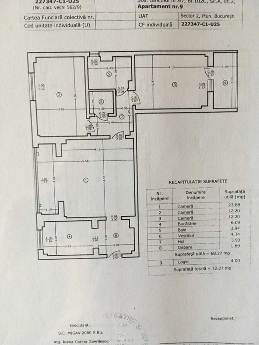 Apartamanet 3 Camere de Vânzare - Șoseaua Iancului București - fără intermediari