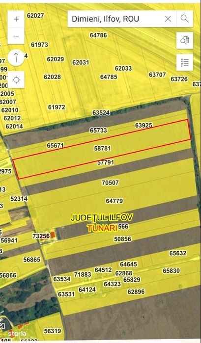 Teren intravilan Tunari–Dimieni, 20.867 mp, ideal investiție