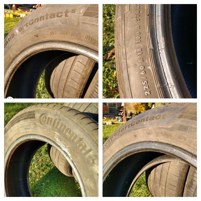 2 бр. летни ContinentalContiSportContact5 225 60 R18 100H DOT1619 4 мм
