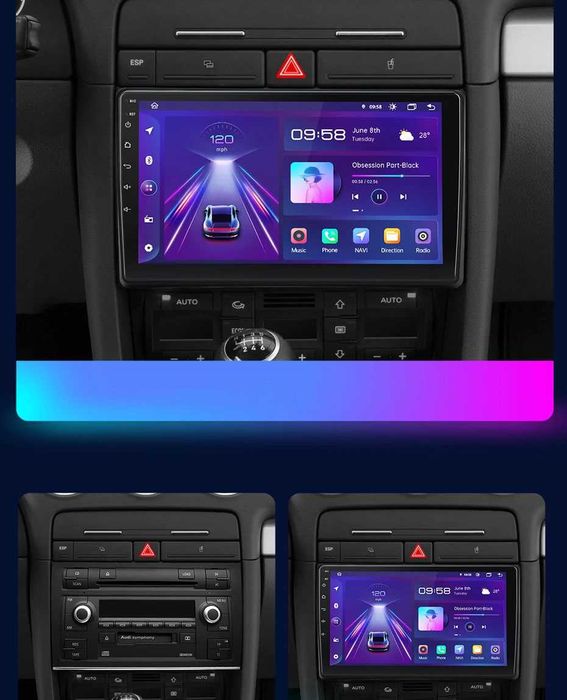 Navigatie auto Android Audi A4 B6 / B7 / Seat Exeo / Audi A3 4GB RAM