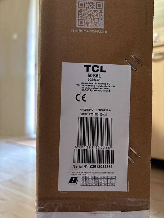 TCL 50S5L 50” QLED Android TV Нов, неразпечатван с гаранция