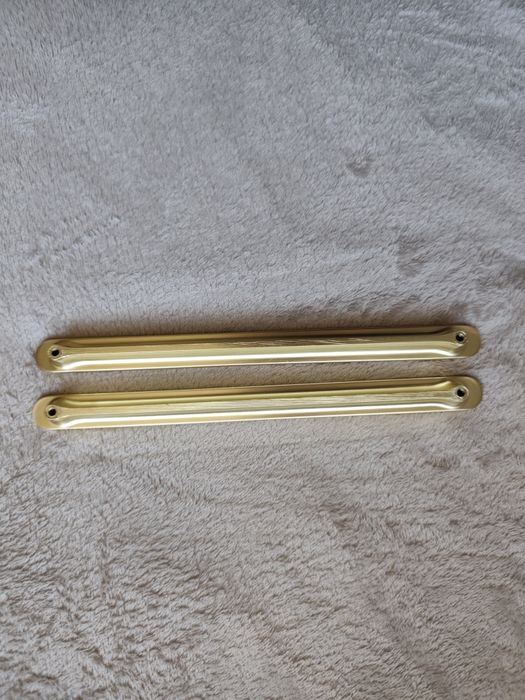 Set 2 mânere mobilier auriu satinat, metal masiv