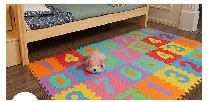 Детски мек пъзел килим Животни,Плодове,Превозни Средства,Цифри килимче